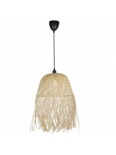 Alpinaluz Natural Wicker Hang Lamp "MIKA" Ø39cm made Fringes, E27 - Afbeelding 4