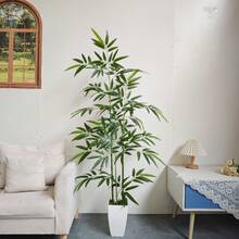 1pc 160-215CM Artificial Green Bamboo Plant Potted Indoor Fake Plant For Home Wedding Garden Living Room Decor Christmas Halloween Outdoor