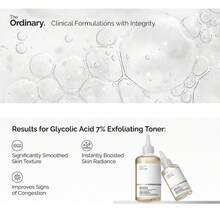 Rostro RadianteLoción Glycolic Acid 7% Toning Solution The O-rdinary Exfoliante 240 ML Para Todo Tipo De Piel De Noche - 1 pieza - Ver 6