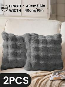 1/2/4 Stück luxuriöser Kunstfell Toskana Kissenbezug, Kissenhülle, ohne Kisseneinsatz, flauschige Heimdekoration Kissenhülle für Wohnzimmer Sofa, Schlafzimmer Kopfteil, Überwurfkissen, Oeko-Tex