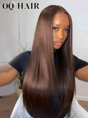 OQ Hair M-Cap 9x6 Chokladbrun Ansiktsbantande Rakt Hår Peruk, Inget Lim Krävs, 180 % Densitet, 18-28 Tum, Äkta Hår, Förplockat Hårfäste, 100 % Naturlig Äkta Hår Peruk, Inget Lim, Inga Utsmyckningar, Halloween Peruk, Äkta Hår Julperuk, Y2K Äkta Hår Peruk, Julklapp, Hårtillbehör För Damer, 100 % Äkta Hår Peruk, Vardagskläder, Snabb Leverans