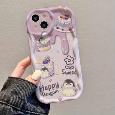 Creative Pinguin Muster Handyhülle kompatibel mit iPhone 17 16 15 14 13 ProMAX Mode 17Air weiche Kante Rückseite Schutzabdeckung