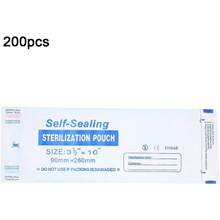 2 Tamaños 200 Piezas Caja Auto Esterilización Bolsa bolsas para esterilizar instrumental (90 * 260mm) - 90*260 mm - Ver 5