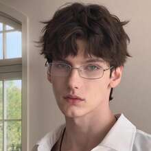 1副男士窄框银边眼镜，日式风格 - 彩色 - 查看 9