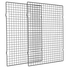 2 件装烘焙冷却架，16x10 英寸烘焙架，加厚金属丝饼干架，适用于烹饪、烘烤、烧烤、烘干、烤箱，适配半尺寸烤盘，黑色圣诞派对
