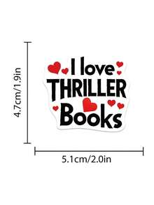 50pcs/Set Aesthetic Darkness Romance Thriller Books Stickers, DIY Decorative Decals For Luggage Notebook Laptop Water Bottle Guitar Phone Stationery Sticker - Multicolor - View 7