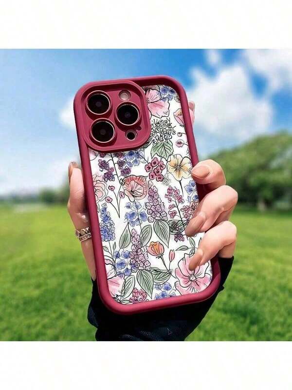 Handyhülle mit Blumenmuster, dekoriert mit bunten Blüten und zarten Blättern, geeignet für iPhone 17, 16, 15, 14, 13, 12, 11 Pro Modelle, TPU-Material, stoßfeste Schutz, ein tolles Geschenk für Familie, Freunde, Kinder, Geburtstage, Frühlingsfest, Feiertage, Freunde, Freundinnen und Valentinstag