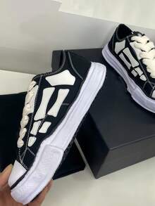 2026 MMY Shoes Maison Minara Yasuhiro Classic Non-Slip Durable Lightweight Low-Top Sneakers, Suitable For Men And Women, Campus Couple Style, Black And White Colorway - 黑色 - 查看 3