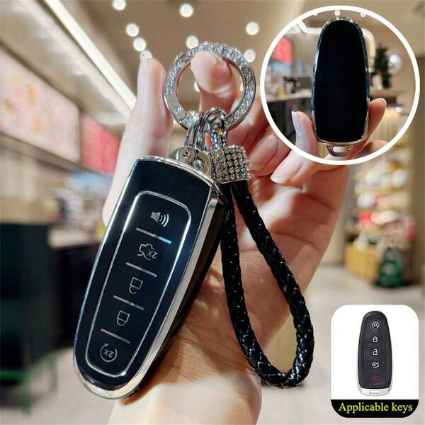 1 Pc 5 Buttons TPU Car Key Protection Cover Fit For Edge Escape Explorer Flex Focus Taurus Expedition 2011-2019 Accessories