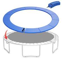 Universal 15FT Split Trampoline Spring Cover W/Hook & Loop Fastener Waterproof - Blue - View 5