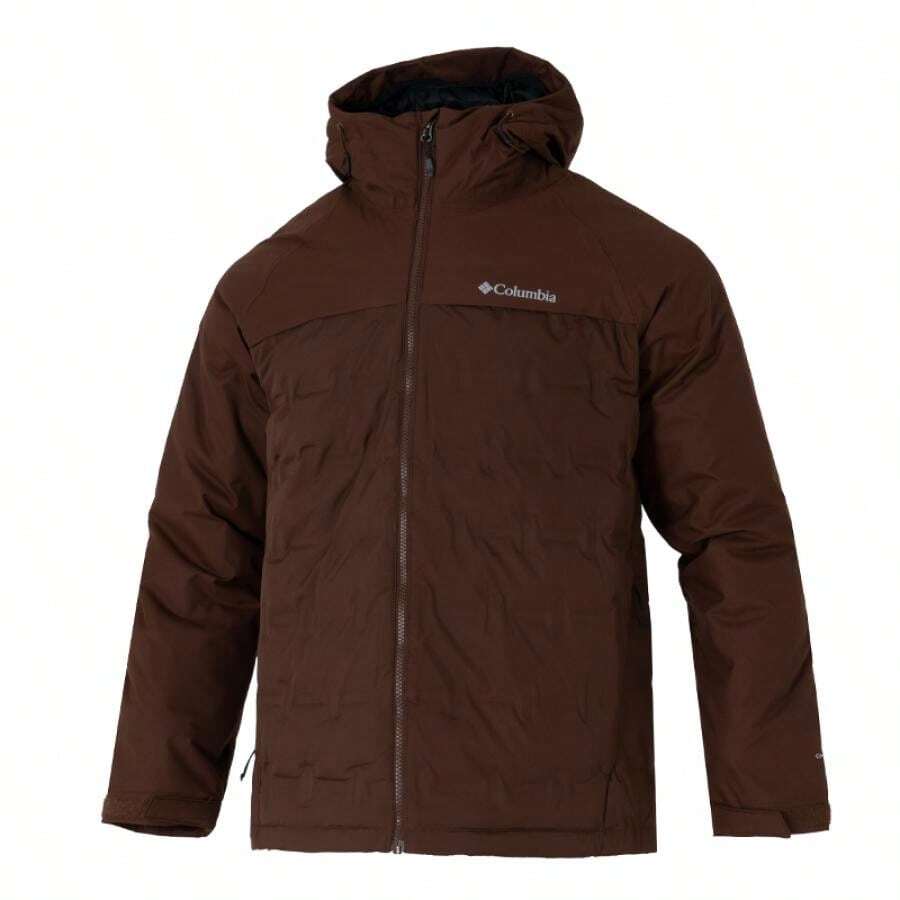Columbia Men's Down Jacket, Lightweight Everyday Outdoor Outerwear, M Grand Trek Down Hooded GB Casual Wear Top XE4190 (80% Down, 20% Feathers) - Chocolate Color - View 1