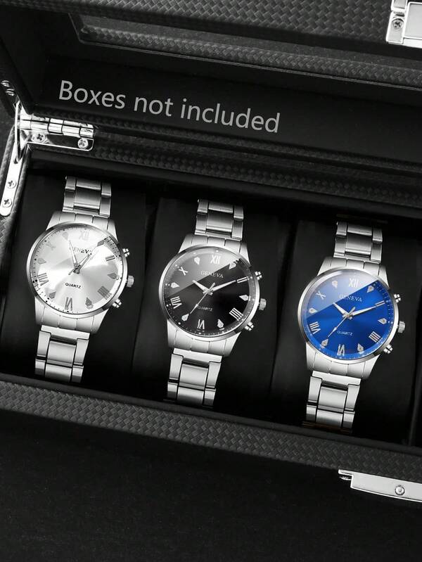 3pcs Men's Watches, Multi-Style Business & Casual Wear, Alloy Strap, Rotating Pointer, Sports & Leisure