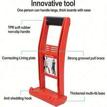 1pc - Giant 176.37 Pound Heavy-Duty Panel Handling Tool - Durable ABS Plastic, Comfortable Clamps, Suitable For Gypsum Board, Plywood, And Bed Sheets - Structure And Reading Friendly, Perfect For Handling Large Wooden Boards, Panel Trays, Gypsum Board Lifts, Gypsum Board Lifts, Gypsum Board Equipment, Kanoff Board Hinges, Gypsum Board Tools - Multicolor - View 5