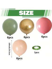 24 globos de látex metálicos de color verde menta y rosa claro, adecuados para cumpleaños, bodas, San Valentín, Día de la Madre, fiestas de Navidad, ceremonias de graduación y diversas celebraciones y eventos temáticos, decoración romántica