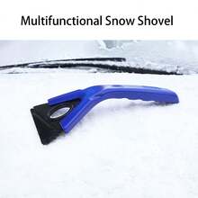 1 pieza Pala quitanieve multifuncional para coche, cepillo y raspador de nieve para coche, raspador de hielo, apto para coche, refrigerador, accesorios de invierno para coche