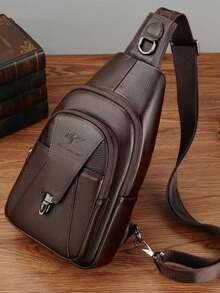 高档男士斜挎包 | 新品批发 | 高品质通勤斜挎包 | 水壶包 | 大容量斜挎包 | 竖款手提包 | 多口袋胸包/腰包 | 黑棕色复古手拿包 - 彩色 - 查看 5