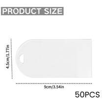 50pcs 3.54"X1.77" Clear Acrylic Blank Bookmarks, DIY Craft Plastic Bookmarks For Christmas & Halloween Gifts,Christmas