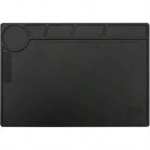 HTM-202 - Alfombrilla de silicona negra, resistente al calor,, magnética, para reparación electrónica, área de trabajo para soldadura, electrónica, reparación de ordenadores, etc - HTM-201 - Ver 6