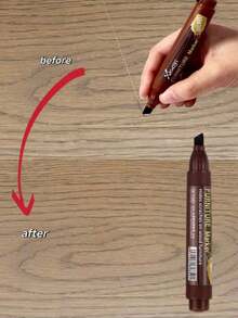 1pc Brown/Walnut Color, Furniture Wood Touch-Up Pen, Wood Floor Furniture Scratch Touch-Up Color Repair Pen To Cover Scratches, Dents, Wood Cracks, Holes In The Table,New And Old Models Are Shipped Randomly