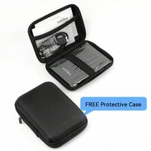 UnionSine 便携式外置硬盘 1TB/500GB USB 3.0 - 含拉链收纳盒，旅行理想之选 | 高速 2.5 英寸硬盘，适用于 PC、笔记本电脑、游戏设备 | 即插即用，轻巧便携