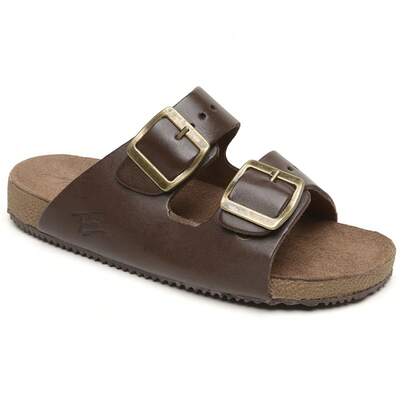 Sandália Marrom Birk Chinelo Caramelo Com Fivela Masculino