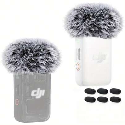 Windschutz für Mic 2 Wireless Ansteckmikrofon, Mikrofon-Windschutz und Geräuschreduzierungsfilter, Felliger Windschutz
