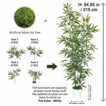 1pc 160-215CM Artificial Green Bamboo Plant Potted Indoor Fake Plant For Home Wedding Garden Living Room Decor Christmas Halloween Outdoor