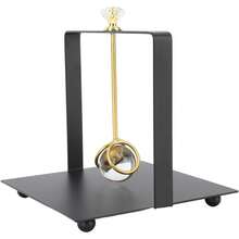 Servilletero con asa elevadora, moderno y elegante, dispensador de servilletas de papel cuadrado, almacenamiento de servilletas de papel de hierro grueso para cocina, comedor decoración - Negro - - Ver 1