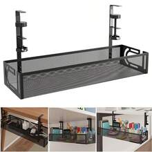 Under Desk Cable Management Tray Wire Management No Drill Cables Tray With Clamp - Black - View 9