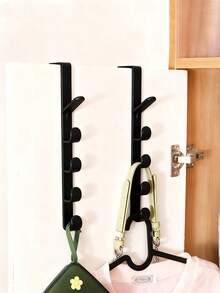 1/2 رف تخزين للأطفال، رف تخزين للباب، رف تعليق متعدد الوظائف غير مثقوب، رف تعليق متعدد الطبقات لغرفة الأطفال، توفير مساحة وسهل التركيب، مناسب لأبواب غرف النوم والحمامات وأبواب الخزانات لتخزين الحقائب والمظلات والملابس والسترات والمفاتيح وغيرها