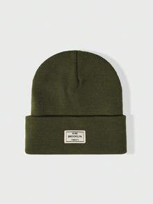 1顶刺绣针织帽，男女通用加厚针织帽，保暖户外帽，无檐帽，Y2K风格男女冬季服饰 - 針織帽 - 查看 23