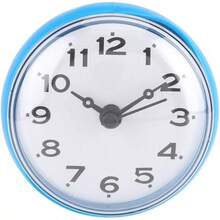 Reloj de Pared de Baño a Prueba de Agua, Espejo de Ventana de Succión de Pared Reloj de Ducha de Baño Accesorios de Baño(azul) - verde - Ver 11