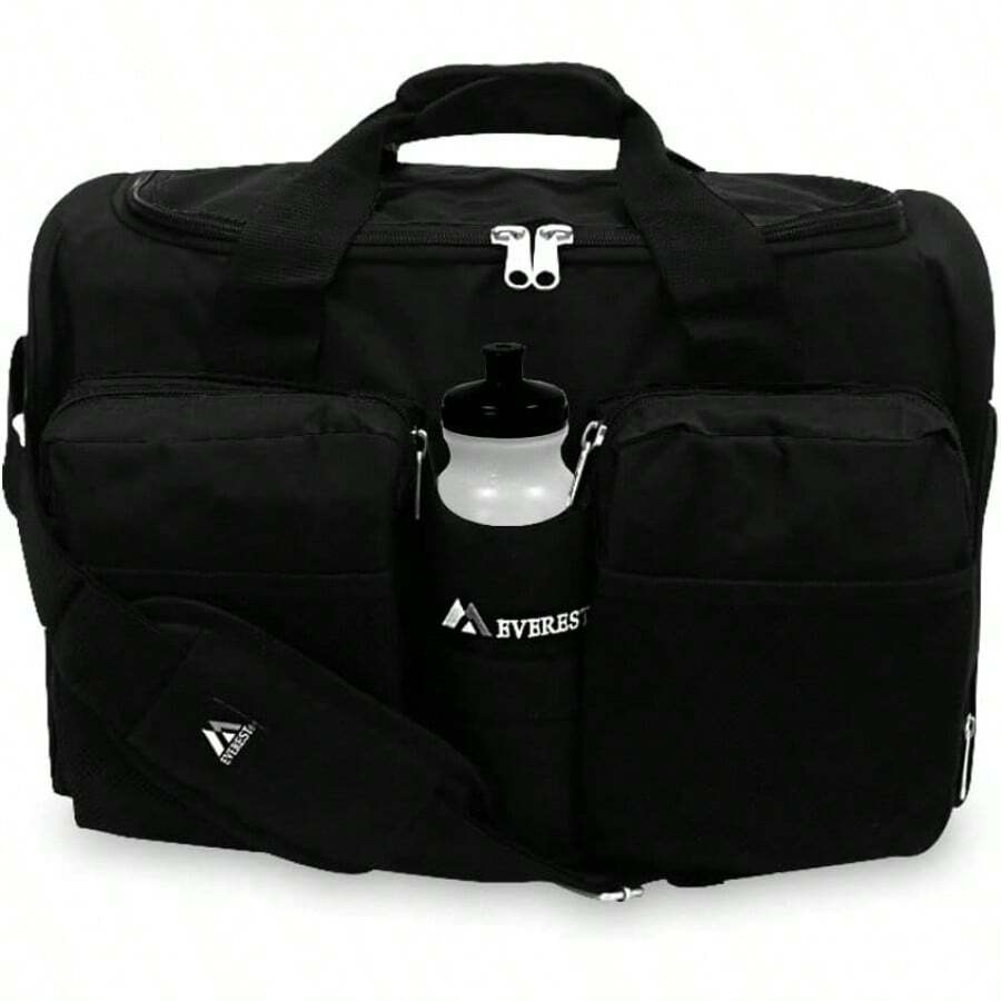 Everest - Bolsa de gimnasio con bolsillo húmedo, Negro -, Una talla, Bolsa de gimnasio con bolsillo húmedo - Marino - Ver 1
