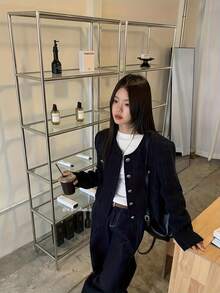 Women Lightweight Jackets - 藍色 - 查看 5