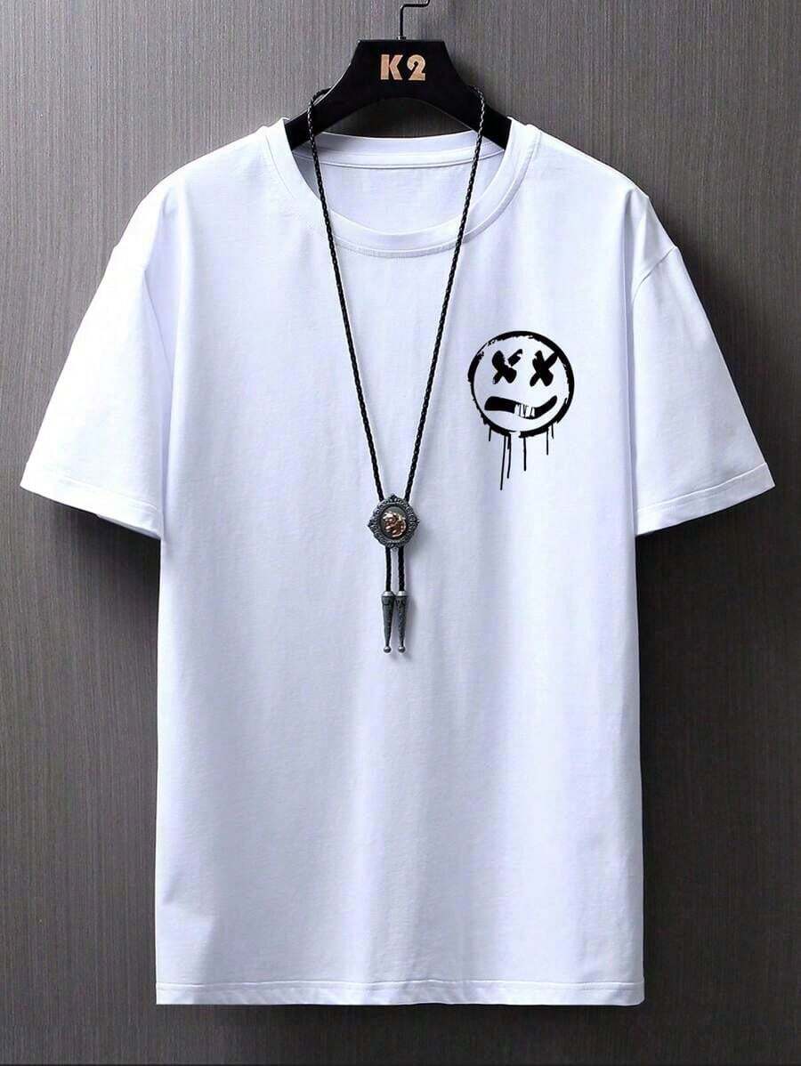 Camiseta de manga corta casual para hombre y mujer con tops moda, letras gráfico, estampado modern, impresión, redondo,deportiva, verano, para hacer ejercicio, correr, ropa de pareja para equipos,para uso diario, salir, ocio, deportes, escorts, viajes, reuniones familiares y otras ocasiones de estilo Streetwear, Hip Hop, Rock y Rap - Blanco - Ver 1