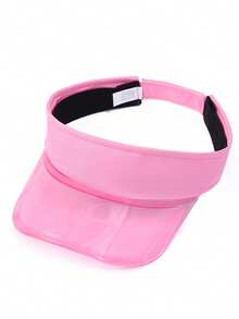 1 pieza Gorra de béisbol de ala ancha transparente, sombrero de sol ligero y transpirable unisex para deportes al aire libre, senderismo, ciclismo, transporte, viajes, vacaciones y compras de mujeres, gorra con visera de unicolor ajustable, adecuada para uso diario