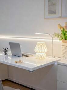 Đèn bàn LED hình nấm thủy tinh màu hổ phách hiện đại, đèn bàn tạo hiệu ứng gợn sóng nước chạy bằng USB, thích hợp cho phòng ngủ và giường ngủ. - Một cỡ - Xem 6