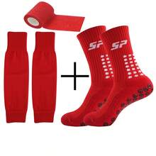 3pcs/Set Anti-Slip Dot Grip Soccer Socks, Running Socks, Hiking Cycling Socks With Leg Sleeve Bandage - Multicolor - View 7