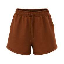 Men's Fleece Shorts With Pockets - Cà phê nâu - Xem 1