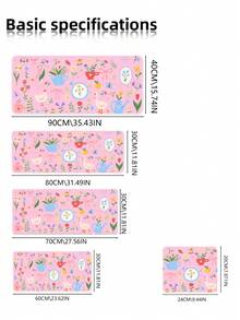 粉色蝴蝶结鼠标垫，可爱风格，学术时尚电脑桌垫，适用于笔记本电脑，防滑橡胶底座，办公配件，装饰性缝边桌垫 - 彩色 - 查看 10