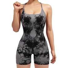 SUUKSESS - ameluco de tirantes para mujer, sin costuras, con control de abdomen y acolchado(Chica 11 Black Tie Dye) - Tipo 17 - Ver 4