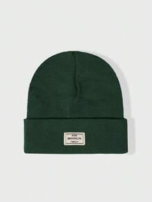 1顶刺绣针织帽，男女通用加厚针织帽，保暖户外帽，无檐帽，Y2K风格男女冬季服饰 - 針織帽 - 查看 34