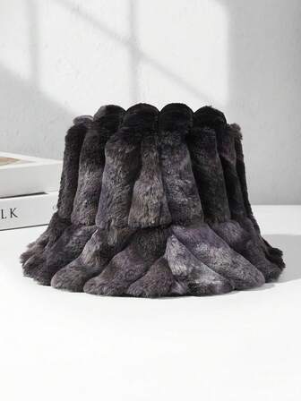 1件装 男女通用新款冬季纯色扎染仿毛皮休闲保暖百搭渔夫帽 冬季装备