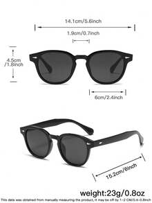 1副男士休闲基础款金属铰链小方时尚眼镜，适合假日外出和日常佩戴 - 彩色 - 查看 9