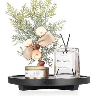 木质装饰托盘，适用于浴室、厨房、客厅、肥皂、香薰