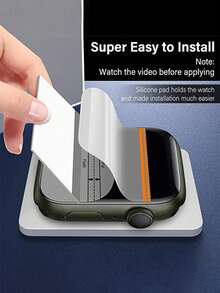 3片装超高清水凝胶膜，兼容 9/4/5/6/10/3/2/11代 Ultra（40mm/44mm/42mm/46mm/49mm）和7/8代（41mm/45mm），手表屏幕保护膜，软膜材质，非玻璃材质。 - 無色 - 查看 11