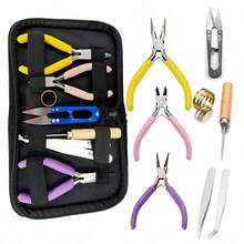 5 Packs Jewelry Pliers Set, Jewelry Making Tools With Needle ,Round ,Chain ,Bent Nose Pliers/Zipper Pliers, Jewelry Making Supplies Repair/ Cut Kits For Crafting - Multicolor - View 11