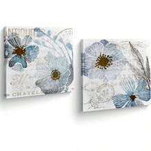 ARTE CUBIKO Set 2 cuadros decorativos flores antique canvas montados en bastidor listos para colgar - 1 - Ver 6