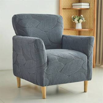 1 pieza Funda de sillón de unicolor de jacquard Funda elástica de estilo nórdico para sillón individual Protector antiensuciamiento para sala de estar, hotel, dormitorio