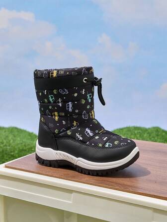 Girls Snow Boots, Children's Boots, Outdoor Boots, Girls Thermal Lined Short Boots, Boys Thermal Lined Short Boots
